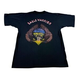 Vintage Eagle Warrior Shirt Mens Large Wintune Native American Graphic 90s USA